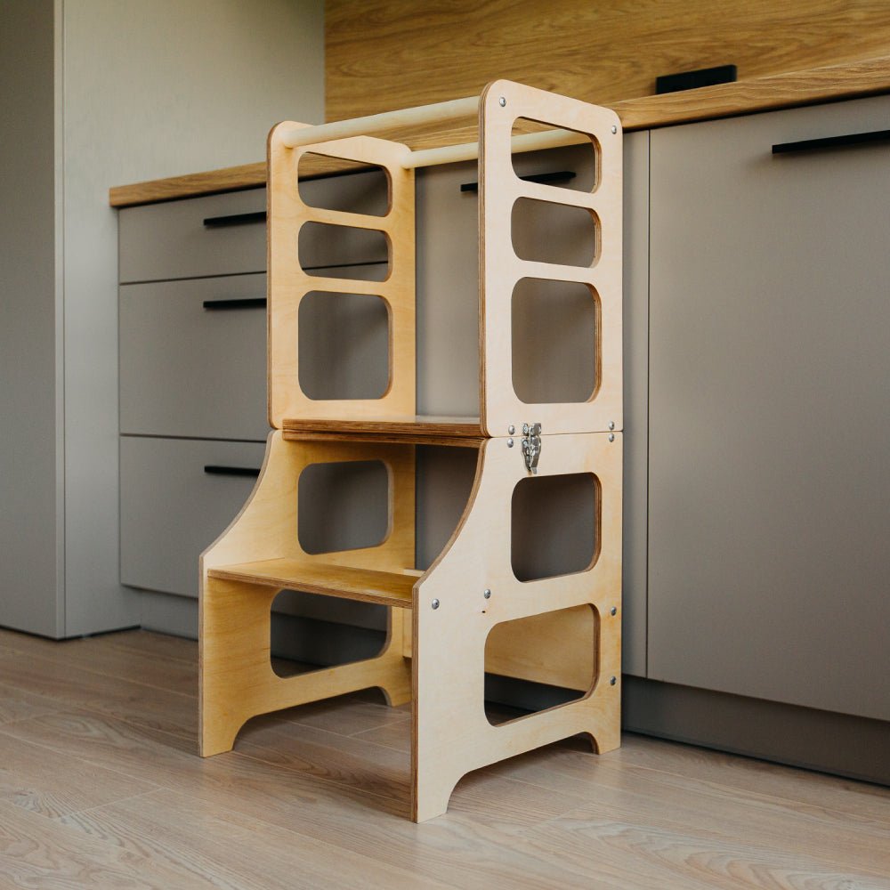 Foldable kitchen tower - Duck Woodworks