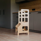 Adjustable height kitchen tower - Duck Woodworks