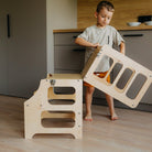 Foldable Kitchen Tower With a Slide - Duck Woodworks