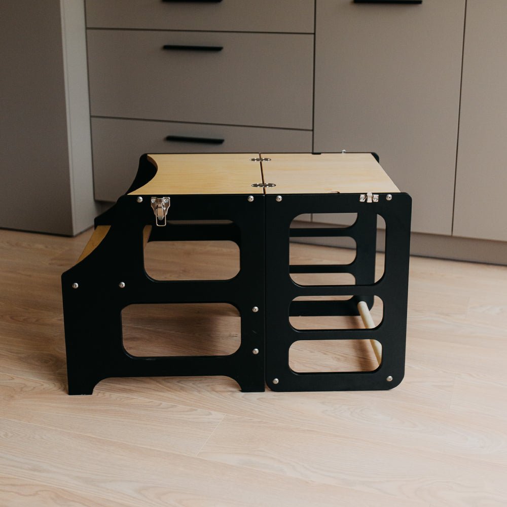 Foldable kitchen tower - Duck Woodworks