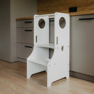 Foldable Kitchen Tower With a Slide - Duck Woodworks