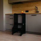 Foldable kitchen tower with slide (striped collection) - Duck Woodworks