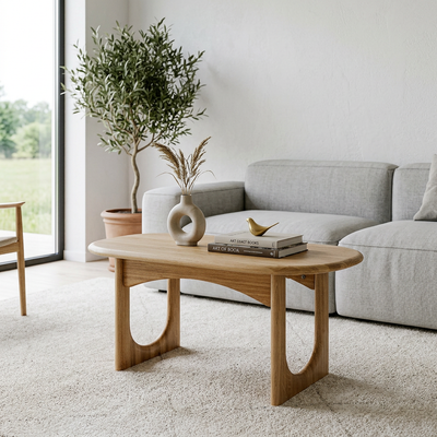Mid-Century Modern Salontafel | Massief eiken