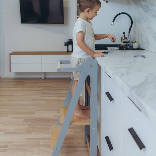 Folding Kitchen Tower - Duck Woodworks